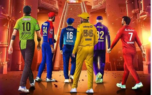 Cricketers in colorful uniforms walking towards stadium