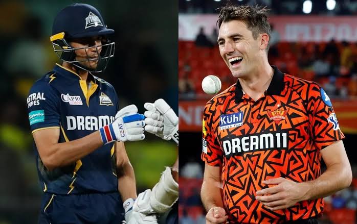 Cricket players in Dream11 jerseys during a match
